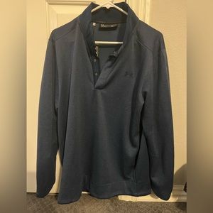Mens Under Armour Golf 1/4 Zip Pullover Navy Large